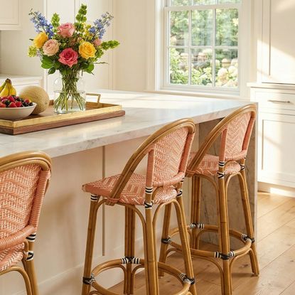 Bar stools in a kitchen