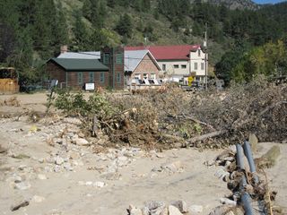 Jamestown flood debris