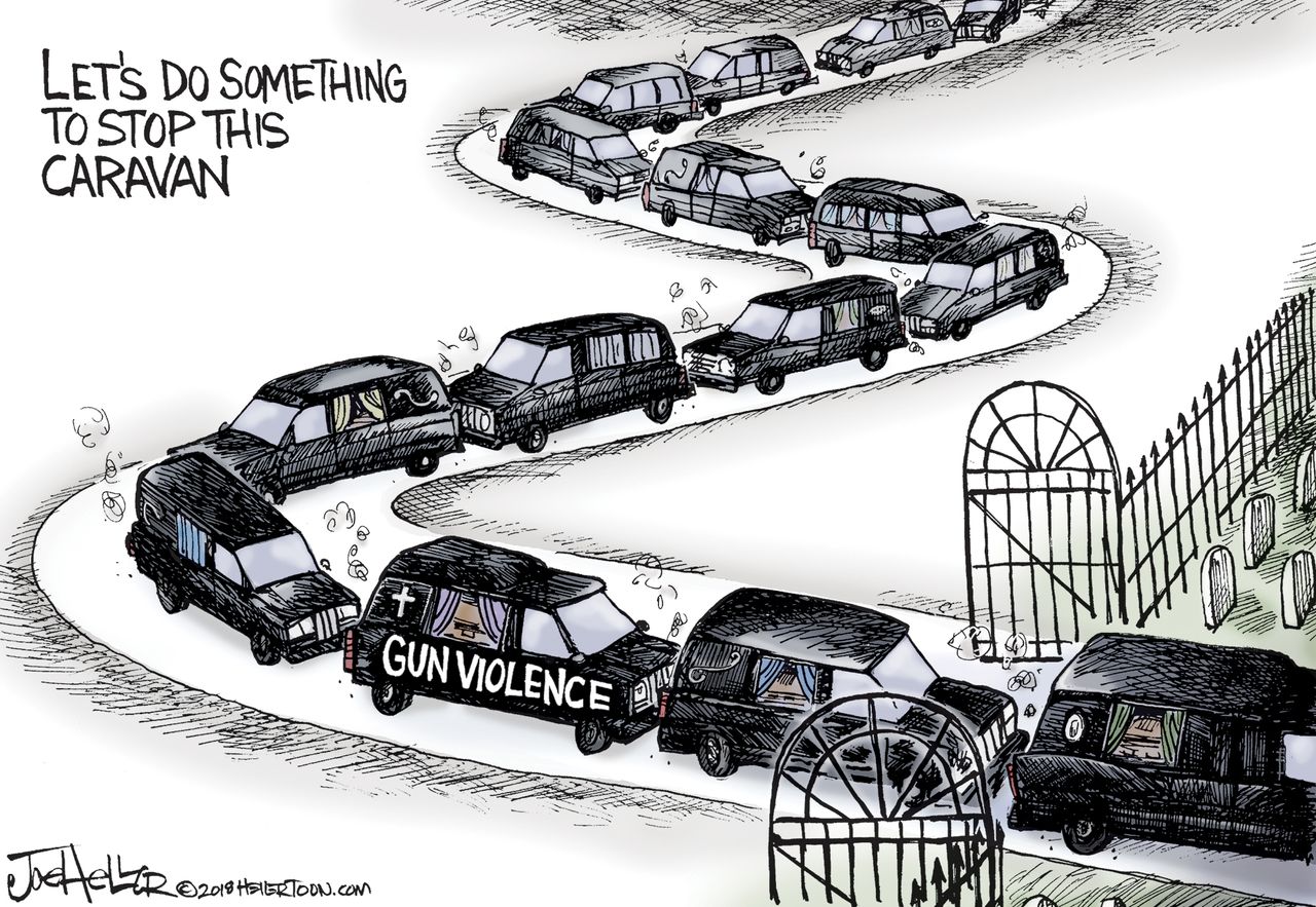 U.S. Gun violence mass shootings caravan