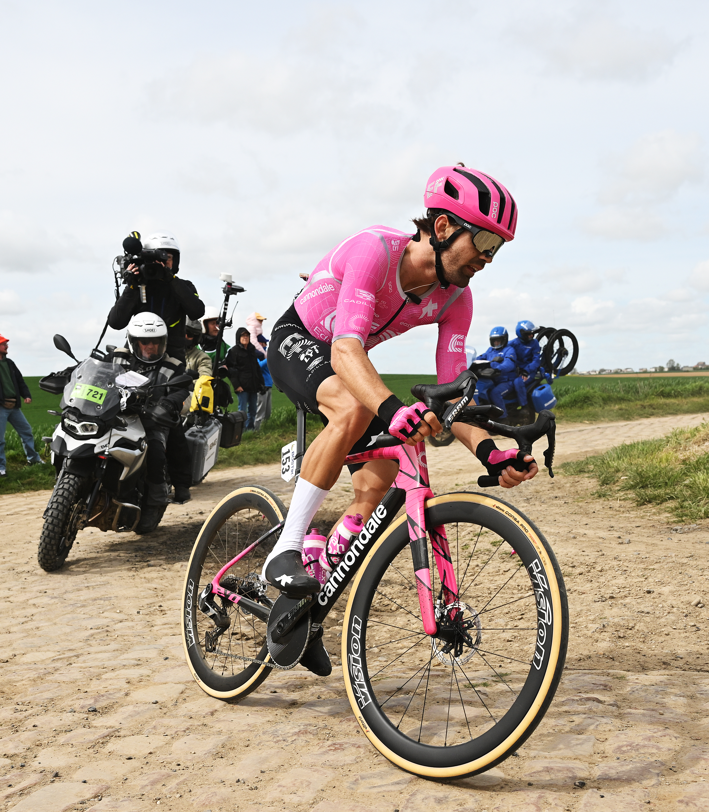 Alastair MacKellar riding alone at Paris-Roubaix 2026