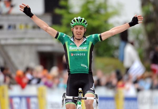 Christophe Kern (Europcar) celebrates his first victory since 2004