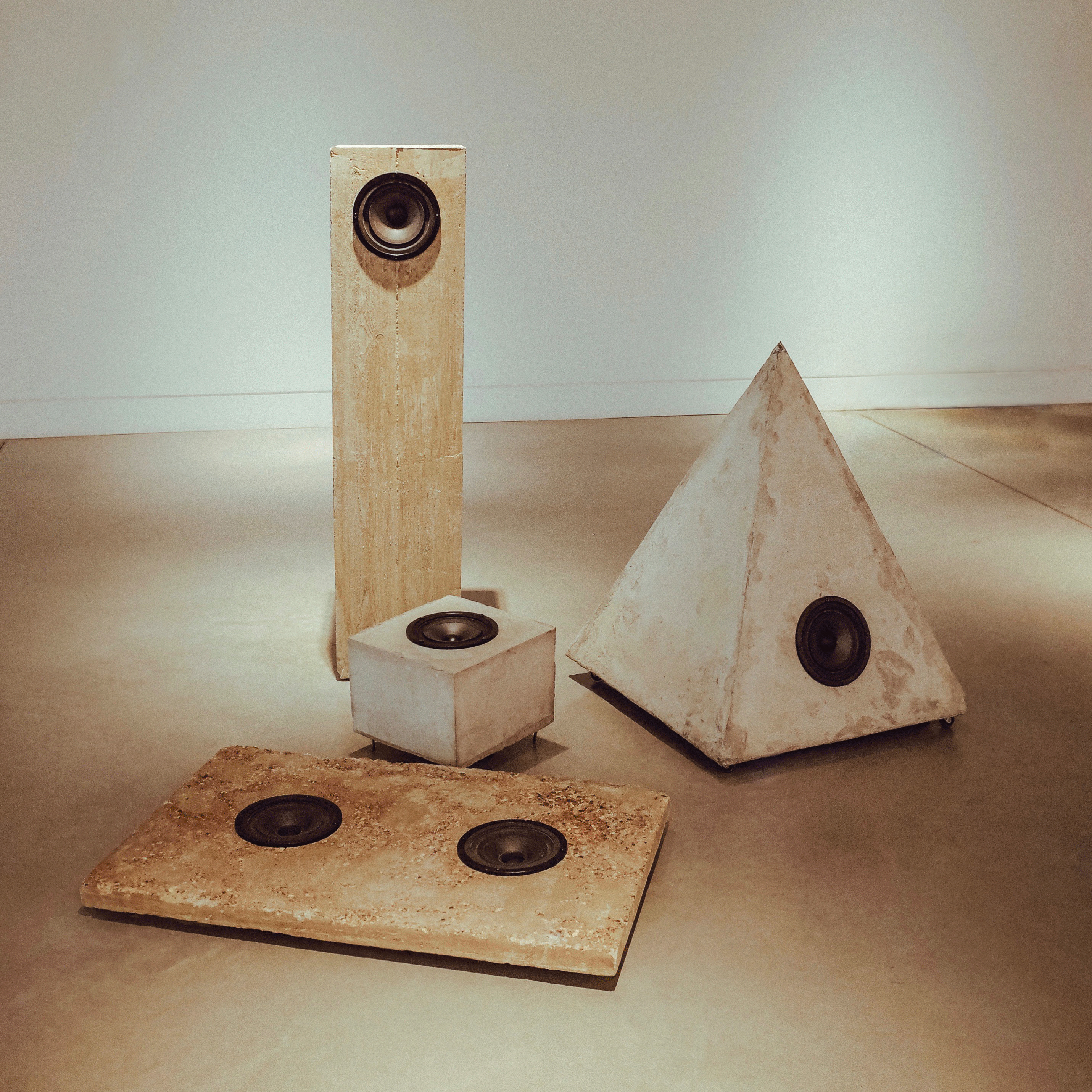 Lewis Kemmenoe, concrete speakers for WestWorks, 2018