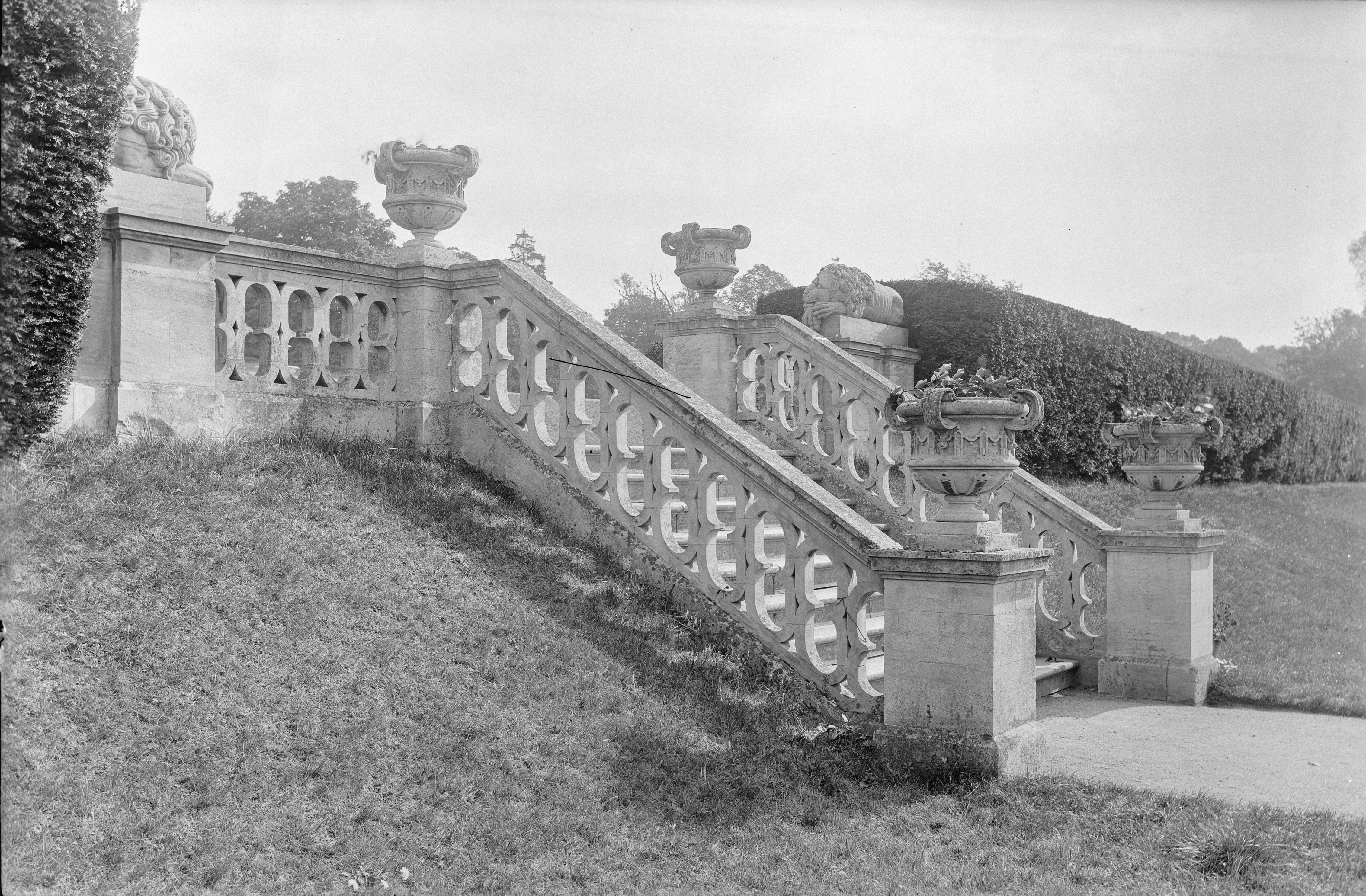 Black and white photographs of Easton Hall and Park