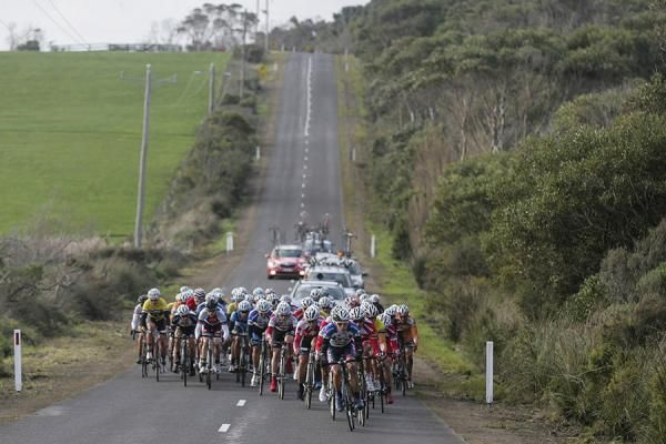 The peloton enroute to Peterborough
