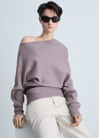 Asymmetrical Wool-Blend Sweater - Women | Mango United Kingdom