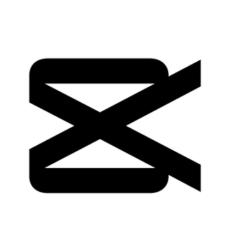 CapCut logo in black against a white background