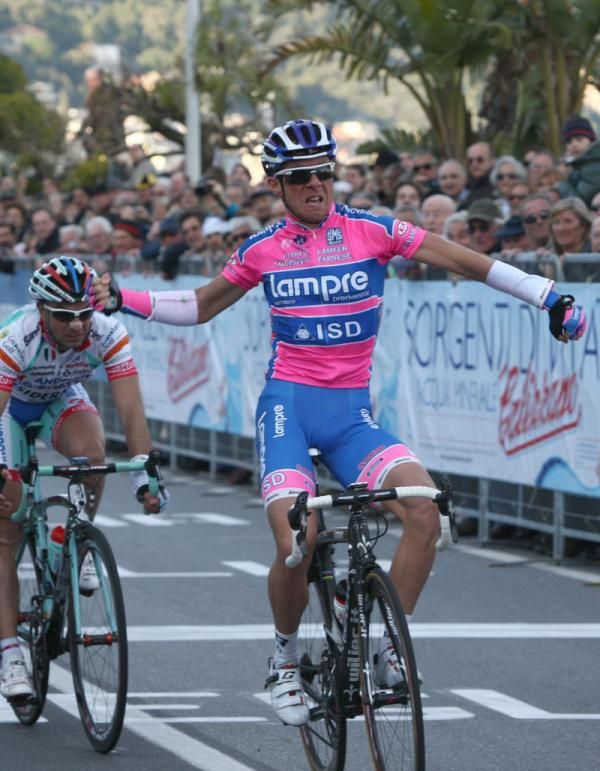 Daniele Pietropolli (Lampre - ISD) wins the Trofeo Laigueglia