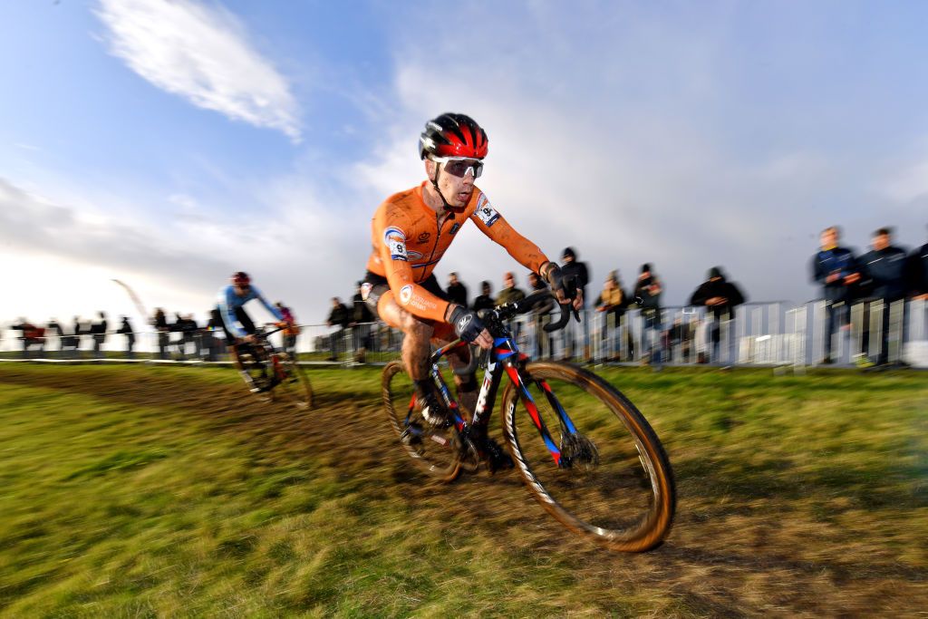 COL DU VAM DRENTHE NETHERLANDS NOVEMBER 07 Lars Van Der Haar of Netherlands competes during the 19th UEC European Cyclocross Championships 2021 Mens Elite EuroCross21 UECcycling on November 07 2021 in Col du Vam Drenthe Netherlands Photo by Luc ClaessenGetty Images