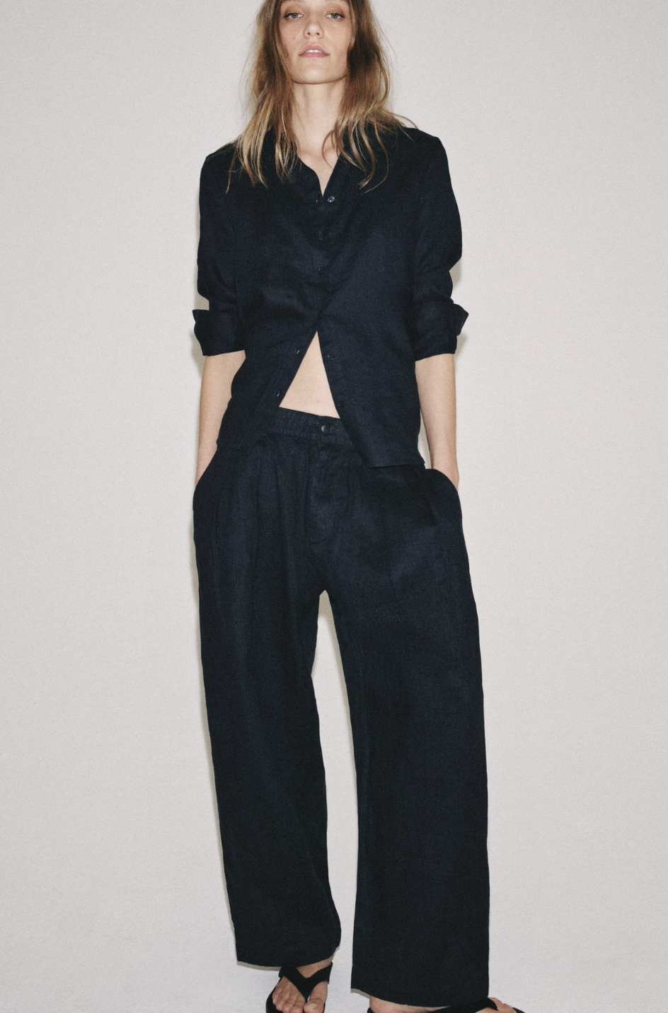 ZARA , PLEATED TROUSERS ZW COLLECTION