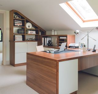 Home office in a loft conversion