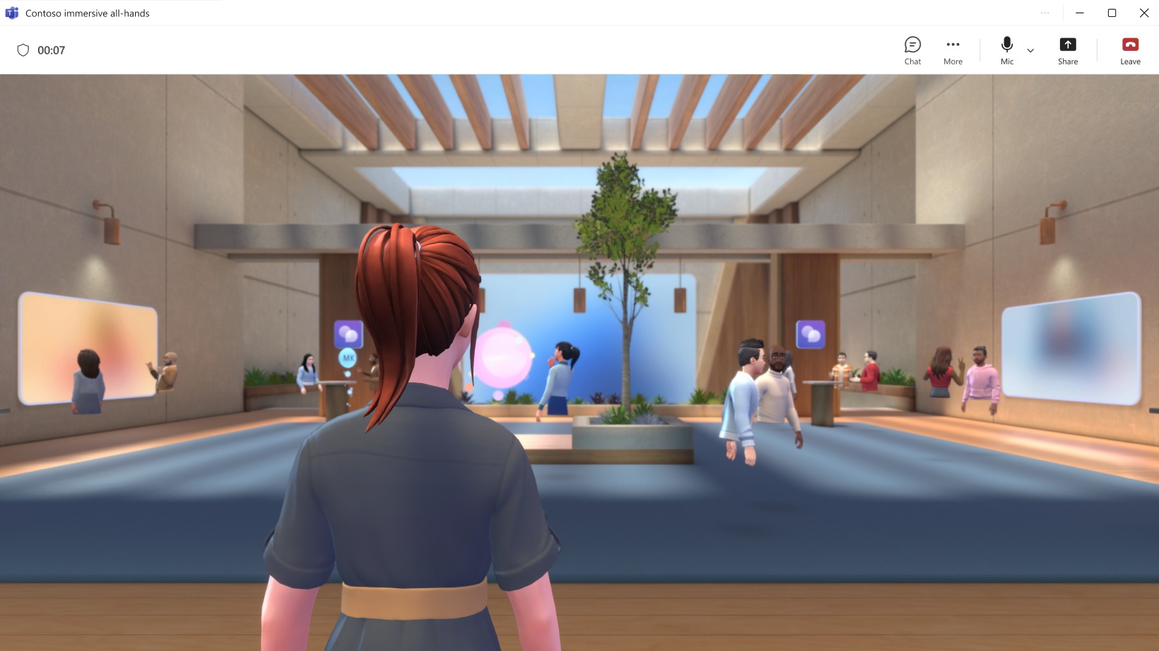 Immersive events in Microsoft Teams