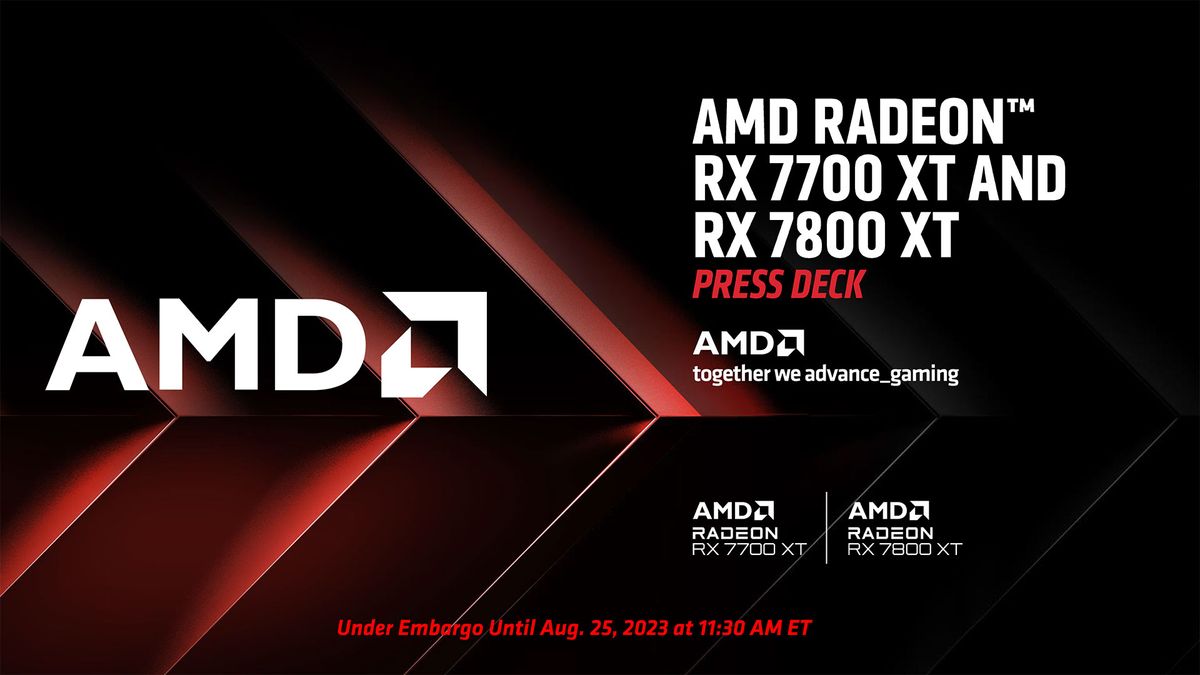 AMD RX 7800 XT 7700 XT Gamescom materials
