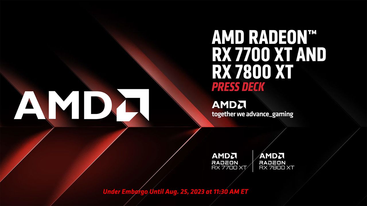 AMD RX 7800 XT 7700 XT Gamescom materials