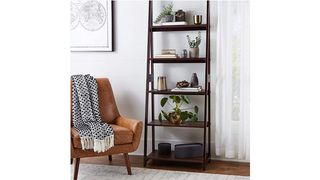 Bookcase with books and decor.