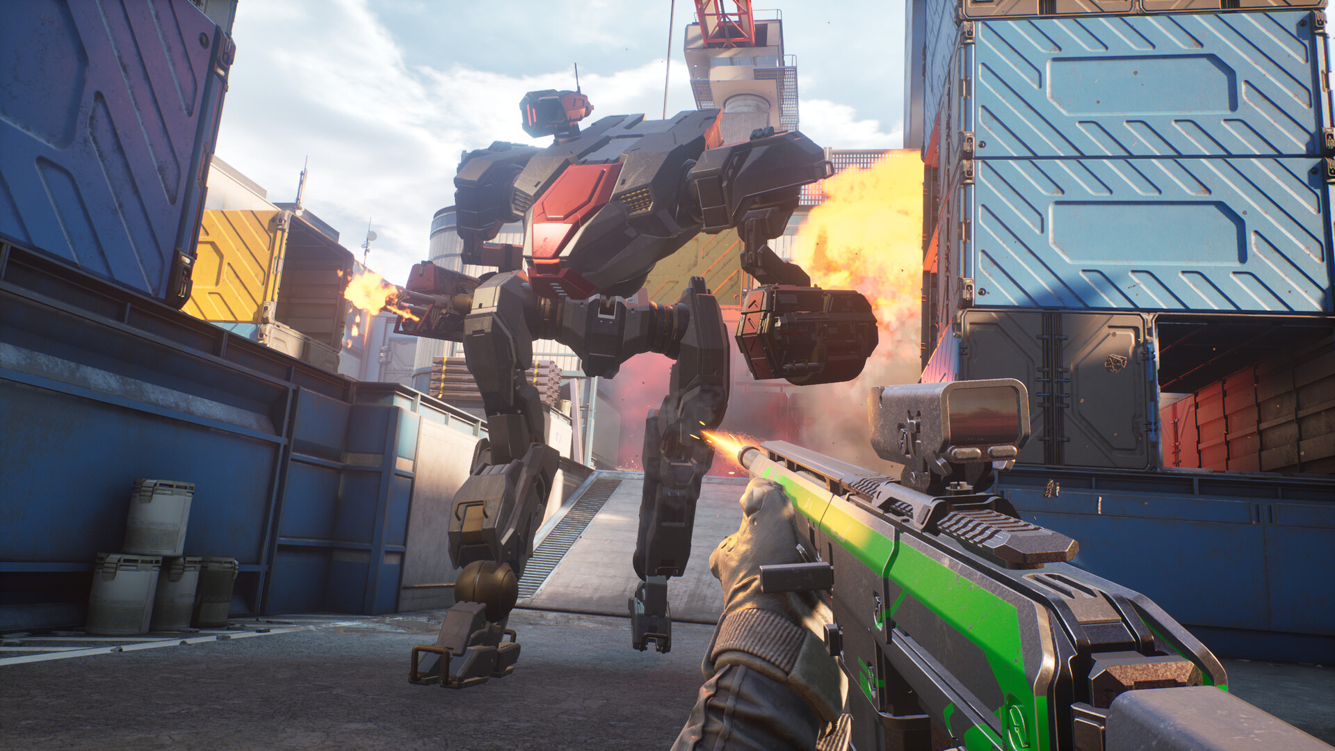 Empulse screen - shooting at a mech