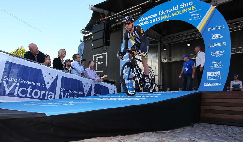 Matt Brammeier rolls down the start ramp