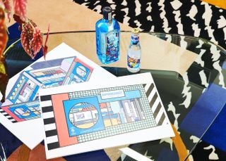 plans for 'Supermarket', an installation designed by Camille Walala at the Design Museum in London