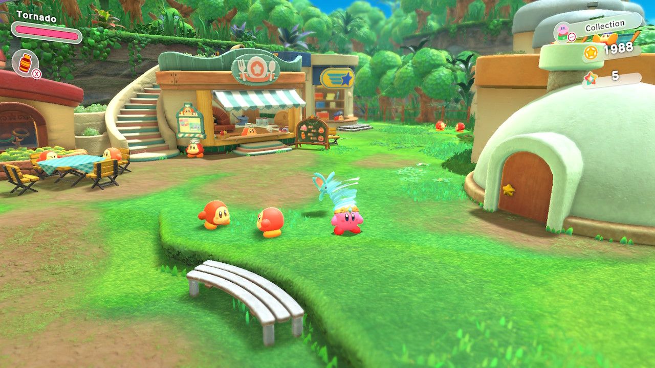 Waddle Dee Town in Kirby and the Forgotten Land