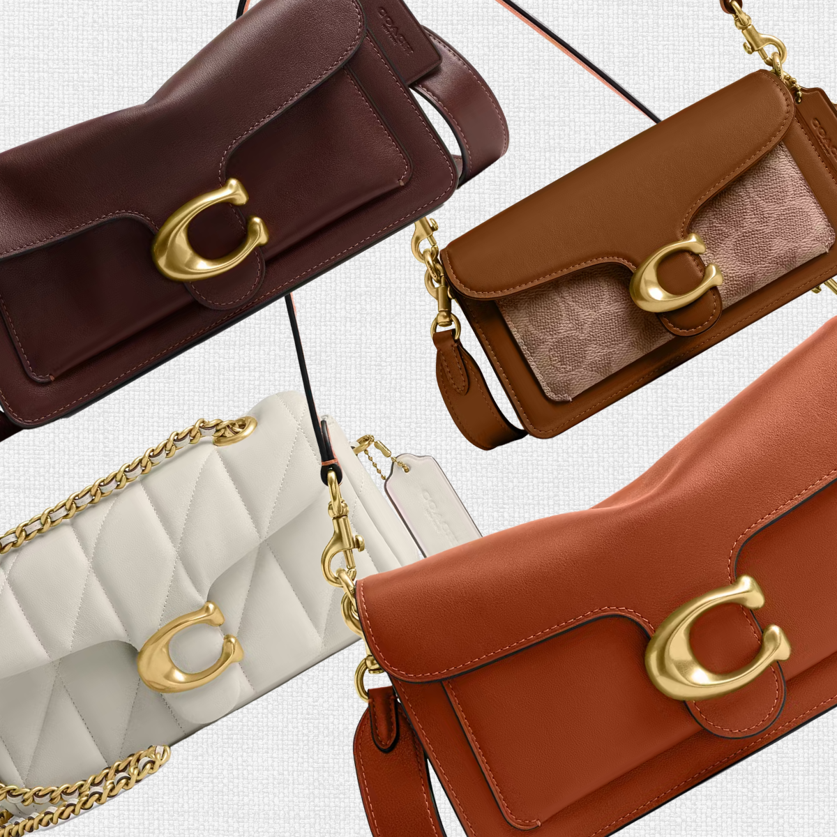 Coach Tabby bag on plain background