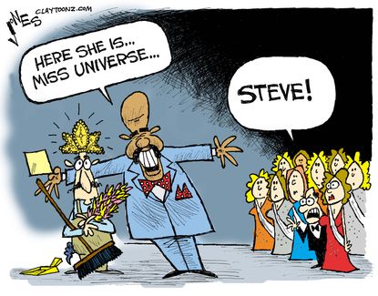 Editorial cartoon Entertainment Miss Universe Steve Harvey