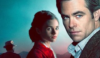 I Am The Night India Eisley and Chris Pine stand mysteriously before the twilight