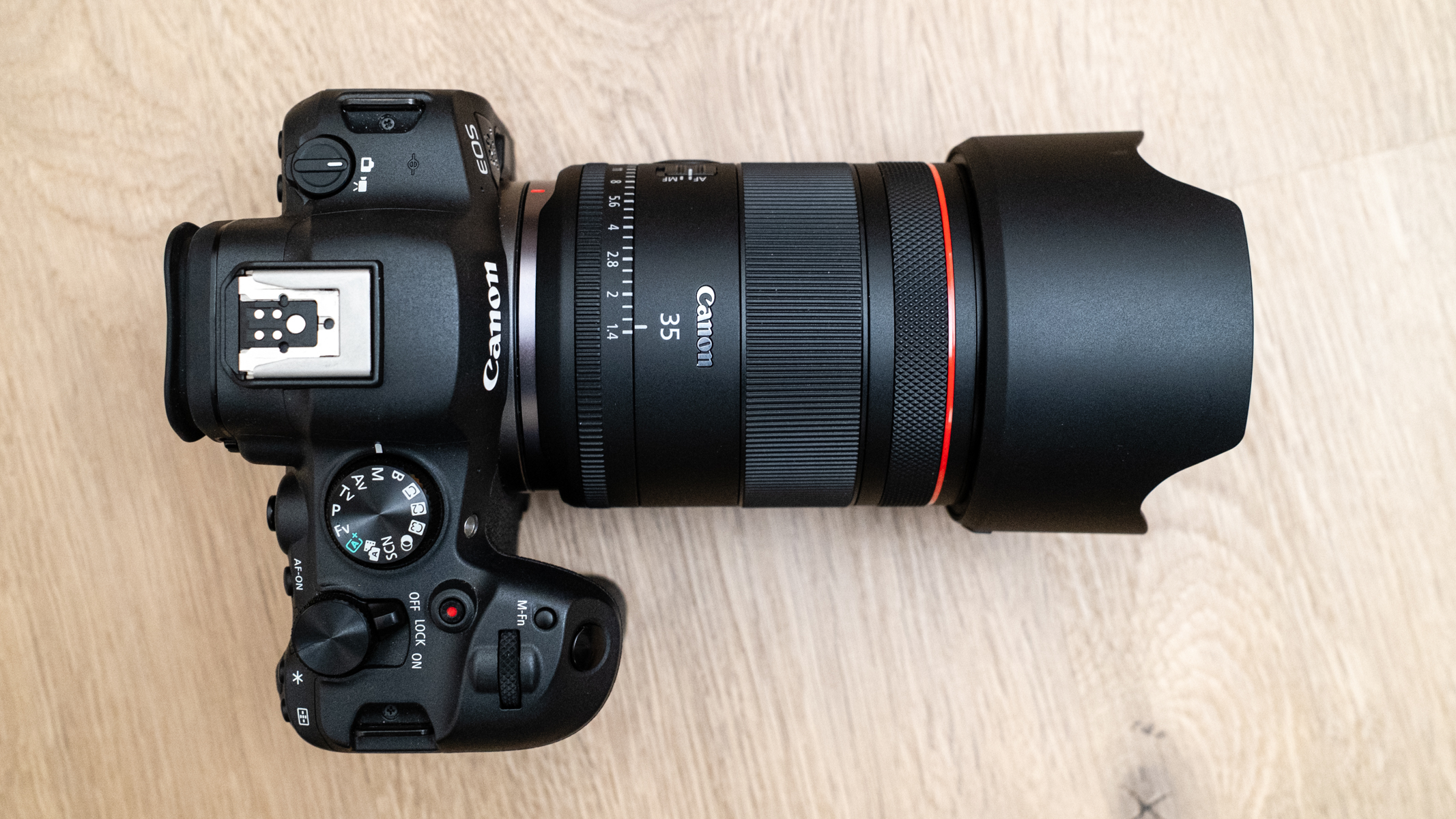 Canon RF35 f/1.4L VCM attached to a Canon EOS R6 Mark II