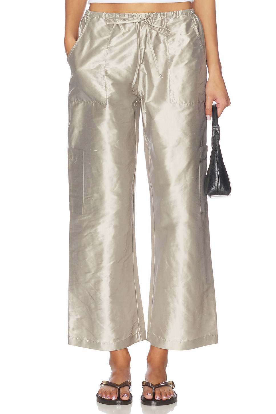 The Taffeta Drawstring Cargo Pant