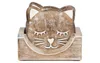 Sass & Belle Wooden Carved Cat Coasters