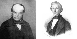 John Couch Adams (left), and Urbain Le Verrier, the co-predictors of a new planet beyond Uranus.