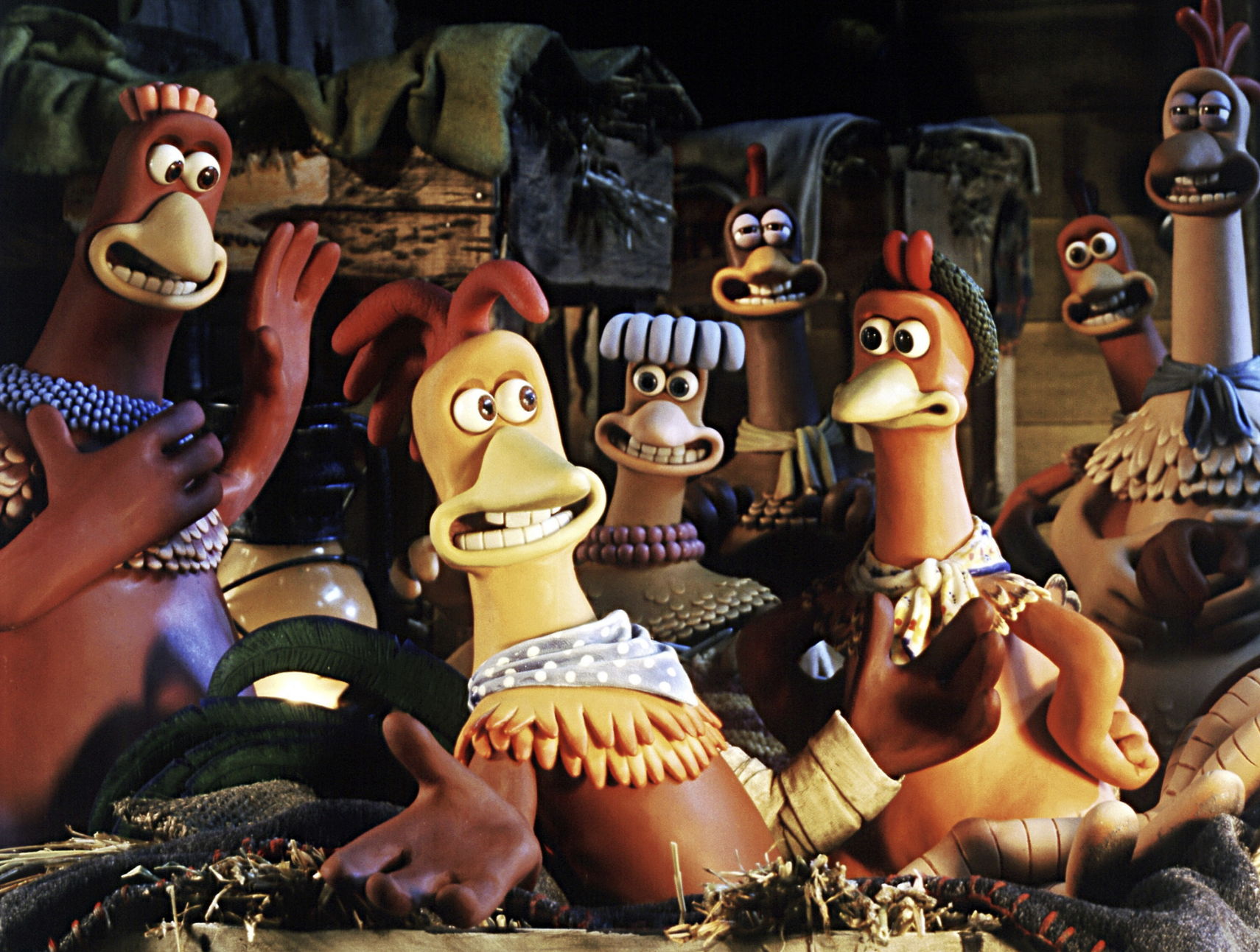 Claymation chickens