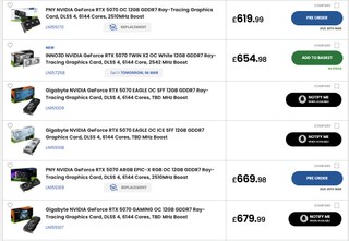 RTX 5070 cards