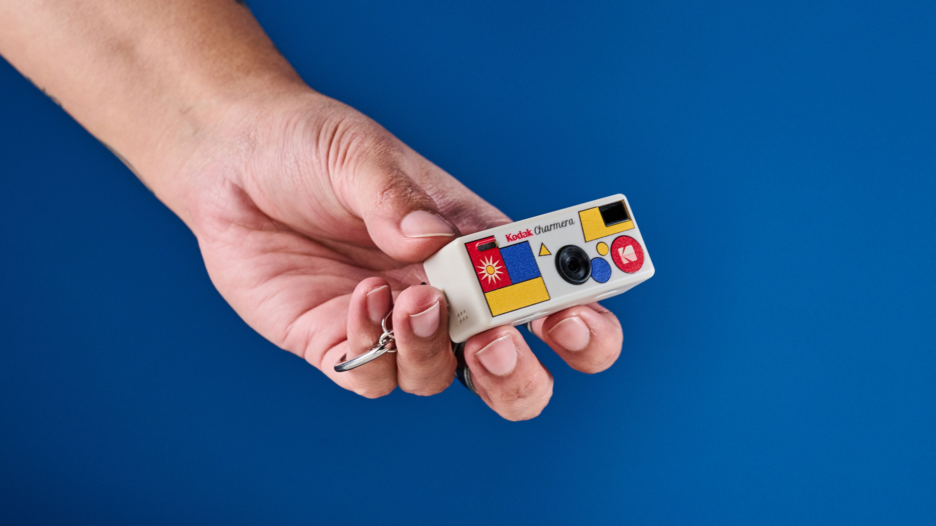 A Kodak Charmera keychain camera