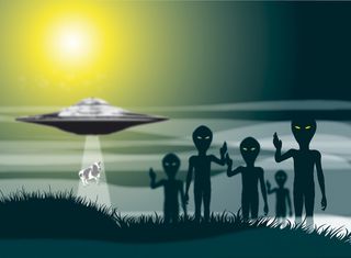 Aliens with UFO
