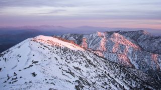 Sunrise over Mount Baldy, California, USA