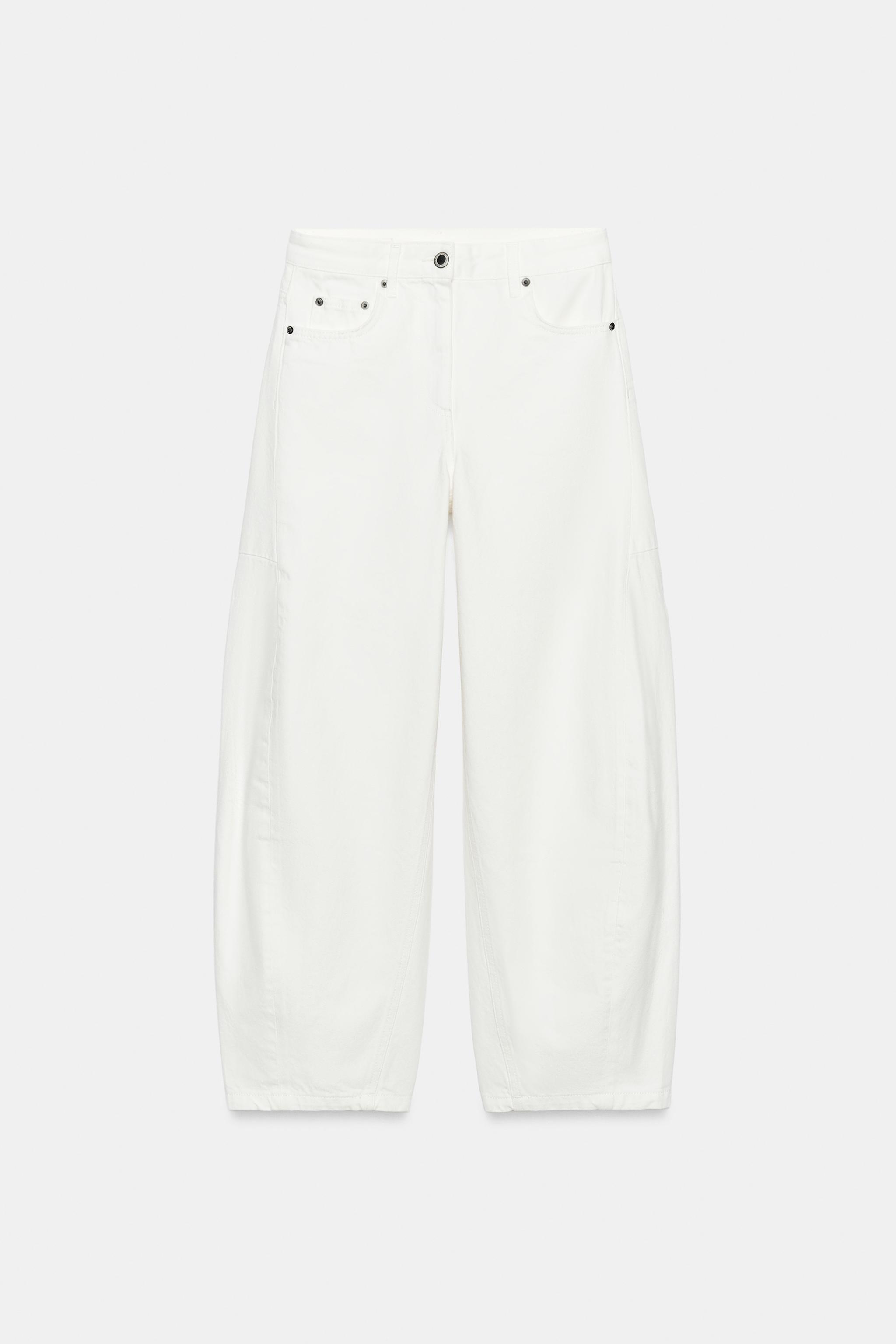 Zw Collection Mid-Rise Ankle Balloon Jeans