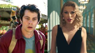 Dylan O'Brien in Love and Monsters and Taylor Swift in ME! music video
