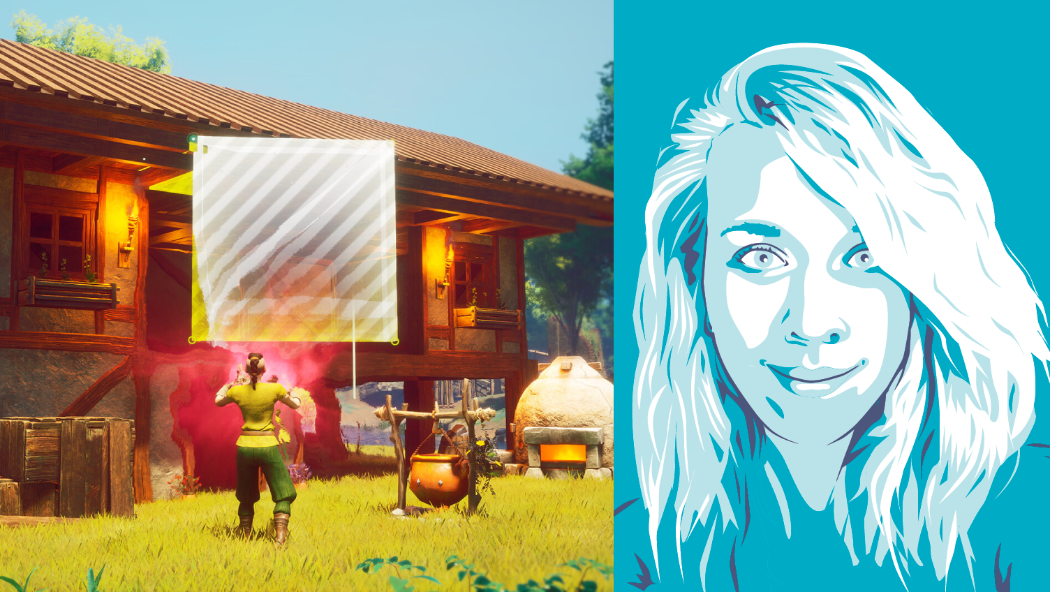 Runescape DragonWilds composite with headshot of PC Gamer writer Lauren Morton