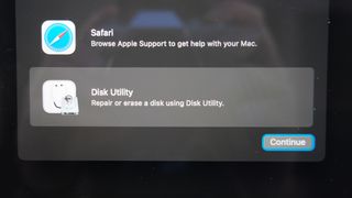 how to reset a macbook pro - hit continue