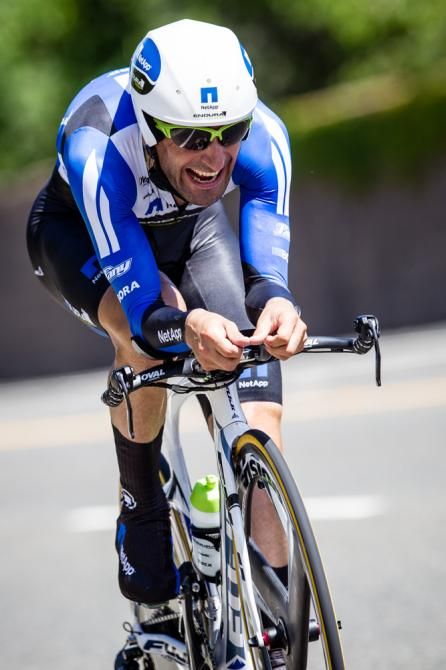 Tiago Machado (Net App) gives his all out on the road