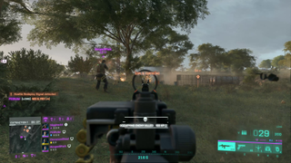 Shooting at an AI soldier in Hazard Zone.