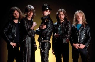 ￼Rob Halford (centre) in 1978: a man who knows his heavy metal fashion