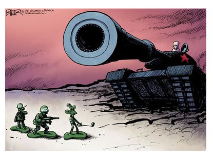 Editorial cartoon world Putin NATO