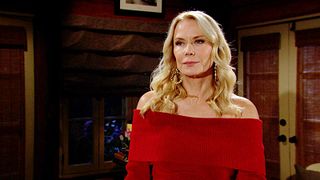 Brooke (Katherine Kelly Lang) in a red dress on The Bold and the Beautiful
