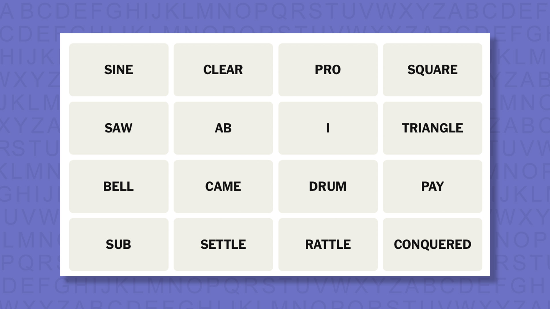 NYT Connections hints for game 883 on a purple background