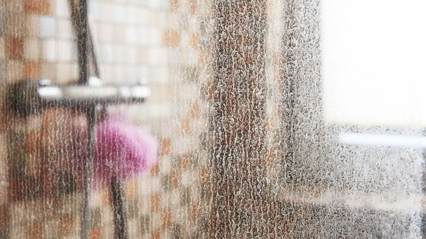 Limescale on shower screen