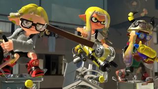 Some Inklings getting ready to battle in Splatoon 3