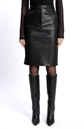 Phenix Faux Leather Pencil Skirt