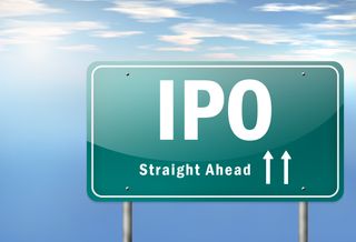 Road sign displaying the words "IPO straight ahead".