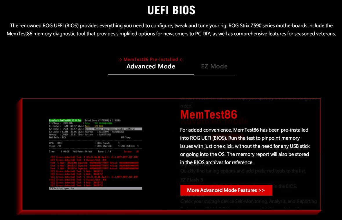Asus RAM Tester Into Z590 UEFI | Tom's Hardware