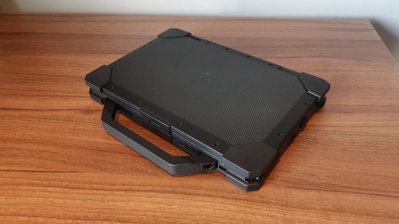 A photograph of the Dell Latitude 7330 Rugged Extreme on a table